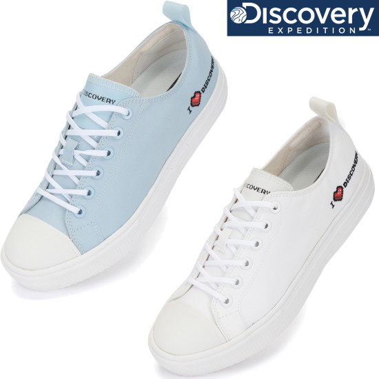 推荐【享贝家】Discovery Expedition男女同款Pixel Blue运动鞋帆布鞋 蓝色/白色 DXSH3232N商品