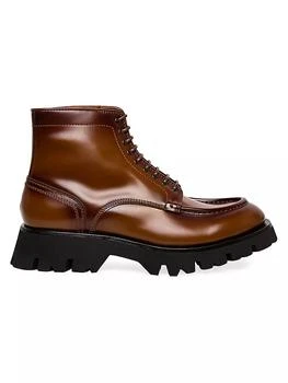 推荐Leather Lug-Sole Ankle Boots商品