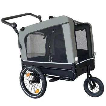 Streamdale Furniture | Streamdale Outdoor Heavy Duty Foldable Utility Pet Stroller Dog Carriers Bicycle Trailer,商家Premium Outlets,价格¥2014