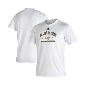 Adidas | Men's White Georgia Tech Yellow Jackets Military-Inspired Appreciation Salute To Service Creator T-shirt 