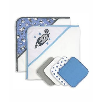 3 Stories Trading | Baby Boys Hooded Towels with Washcloths, 6 Piece Set,商家Macy's,价格¥225