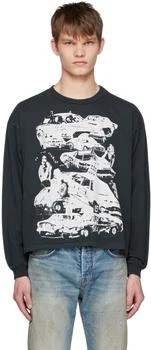 推荐Black Printed Long Sleeve T-Shirt商品