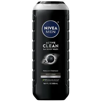 Nivea Men | Active Clean Charcoal Body Wash Deep Clean,商家Walgreens,价格¥37