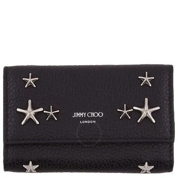 Jimmy Choo | Black Leather Neptune Star Embossed Key Case,商家Jomashop,价格¥998