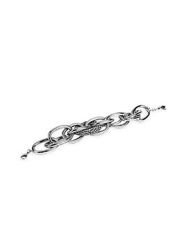 商品Clotilde Gunmetal & Crystal Chain Bracelet图片