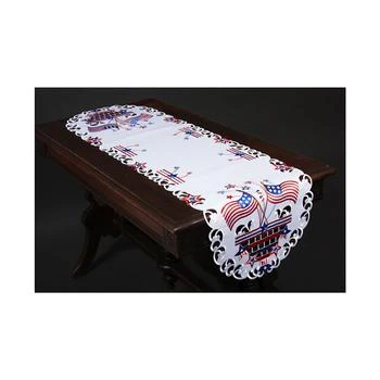 Xia Home Fashions | Star Spangled Embroidered Cutwork Table Runner, 15 By70",商家Macy's,价格¥435