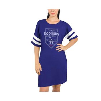 Majestic, Majestic | Los Angeles Dodgers Women's Tri-Blend Short Sleeve T-shirt Dress - Royal商品图片 7.4折