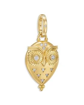 Temple St. Clair | 18K Yellow Gold FJ Diamond Triad Owl Pendant,商家Bloomingdale's,价格¥36709