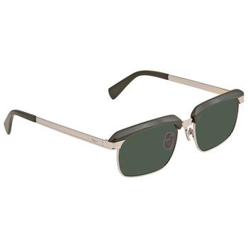 Salvatore Ferragamo | Olive Green Rectangular Unisex Sunglasses SF263S 312 5518商品图片,1.8折