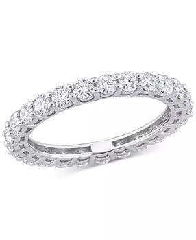 Macy's | Moissanite Polished Eternity Band (1-1/2 ct. t.w.) in 10k White Gold,商家Macy's,价格¥5398