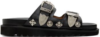 product Black Double Buckle Charms Sandals image