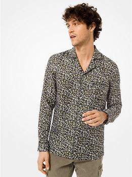 Michael Kors | Camouflage Silk Pajama Shirt商品图片,7.5折