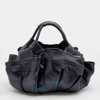 推荐Loewe Metallic Blue Leather Special Edition Satchel商品