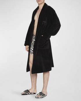 商品Tom Ford | Men's Tonal TF-Logo Cotton Robe,商家Neiman Marcus,价格¥8273图片