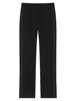 Givenchy | Slim Fit Tailored Pants In Wool With Satin Details,商家Saks Fifth Avenue,价格¥12002