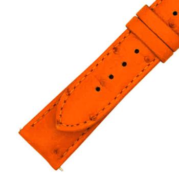 商品Hadley Roma | Hadley Roma 21 MM Matte Tangerine Ostrich Leather Strap,商家Jomashop,价格¥287图片