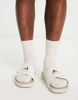 阿迪达斯拖鞋经典款, Adidas | adidas Originals Reptossage sliders in white商品图片 