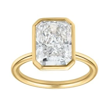 LuvMyJewelry | Nerina 14K Gold Radiant Bezel Lab Grown Diamond Solitaire Engagement Ring - 5 Cts,商家Premium Outlets,价格¥31822