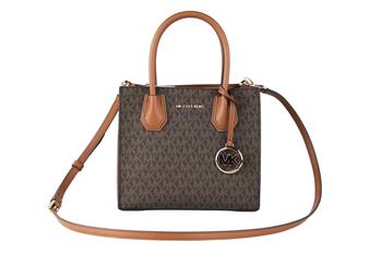 michael kors mercer, Michael Kors | Michael Kors Mercer Medium Leather Messenger Crossbody Handbag (Women's Signature)商品图片 8.7折