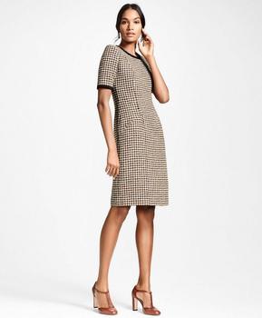 布克兄弟怎么样, Brooks Brothers | Petite Checked Tweed A-Line Dress商品图片 5折