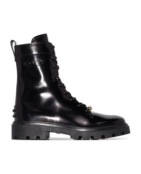 推荐Laced Ankle Boots In Black Leather商品