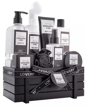 Lovery | Sandalwood Oak Spa Kit, Bath and Body Care Gift Set, 10 Piece,商家Macy's,价格¥294