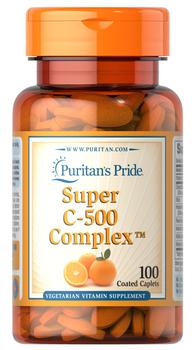 商品Puritan's Pride | Vitamin C 500 mg Complex 100 caplets,商家Puritan's Pride,价格¥170图片