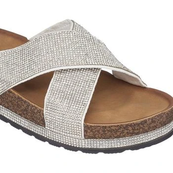 GC SHOES | Ariane Silver Footbed Sandals,商家Verishop,价格¥363