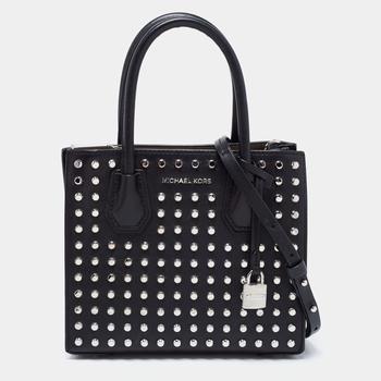 michael kors mercer托特包, [二手商品] Michael Kors | Michael Kors Black Studded Leather Small Mercer Tote商品图片 8.1折