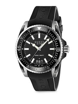 Gucci | Gucci Dive Stainless Steel Rubber Band Watch商品图片,