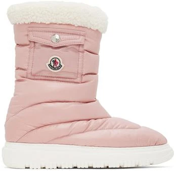 Moncler | Kids Pink Petit Gaia Boots,商家Ssense US,价格¥2946