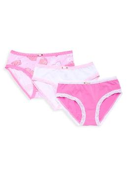 商品Esme | Little Girl's & Girl's 3-Pack Lace-Trim Gummy Bear Underwear,商家Saks Fifth Avenue,价格¥275图片