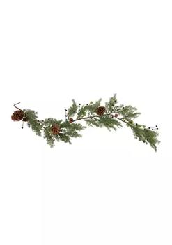 推荐5' x 10Inch Pine and Blueberry Christmas Garland with Pinecones Unlit商品