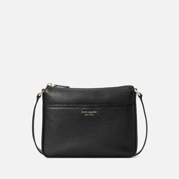 时尚new york女装, Kate Spade | Kate Spade New York Women's Run Around Leather – Medium Cross Body Bag - Black商品图片 额外7折, 额外七折