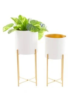 COSMO BY COSMOPOLITAN | White Metal Contemporary Planter with Removable Stand,商家Nordstrom Rack,价格¥932