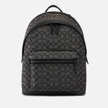 推荐Coach Charter Leather-Trimmed Logo-Jacquard Backpack商品