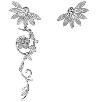 Burberry | Crystal Half-daisy Drop Earring And Stud Set In Crystal商品图片,6.9折, 满$275减$25, 满减