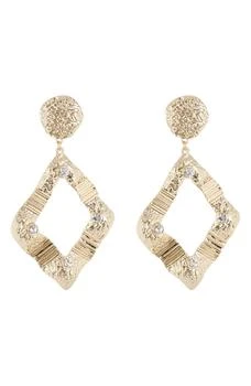 Tasha | Textured Crystal Teardrop Earrings,商家Nordstrom Rack,价格¥68