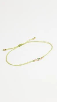 Zoe Chicco | 14k Gold Floating Emerald on Light Green Cord Bracelet,商家Shopbop,价格¥2544
