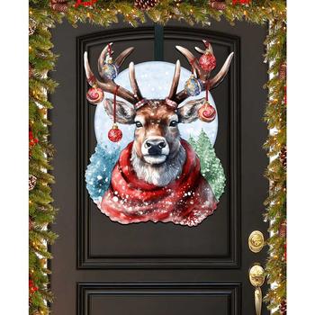 商品Designocracy | Christmas Mood Christmas Door Decor Wooden Wall Decor G. DeBrekht,商家Macy's,价格¥1130图片