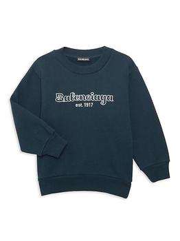 推荐Little Kid's & Kid's Embroidered Logo Crewneck Sweatshirt商品