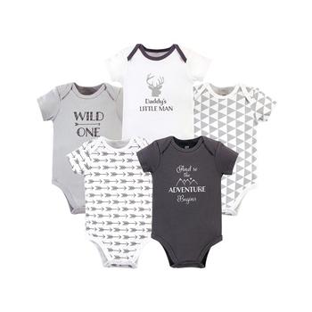 Hudson | Baby Girls and Boys and So The Adventure Begins Bodysuits, Pack of 5商品图片,