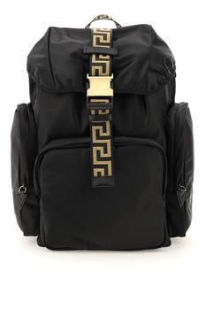 推荐Versace Greca Logo Detailed Buckle Backpack商品