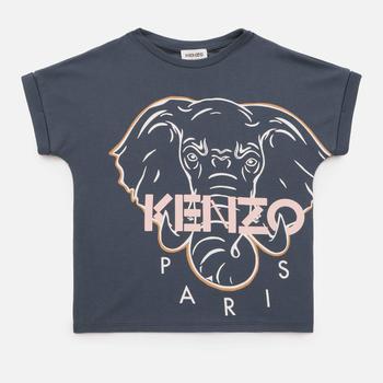 推荐KENZO Girls' Elephant Logo T-Shirt - Charcoal Grey商品