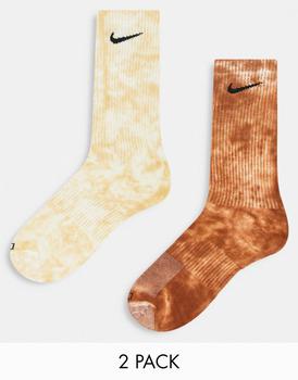 NIKE | Nike everyday 2 pack crew socks in tie dye multi商品图片,