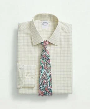 Brooks Brothers | Stretch Supima® Cotton Non-Iron Royal Oxford Ainsley Collar, Windowpane Dress Shirt 4.6折×额外7.5折, 独家减免邮费, 额外七五折