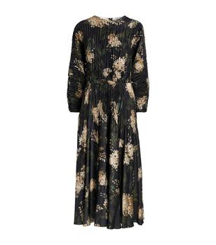vince dress, Vince | Pleated Floral Midi Dress商品图片 