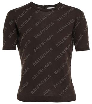 Balenciaga | Logo棉质平纹针织T恤商品图片,