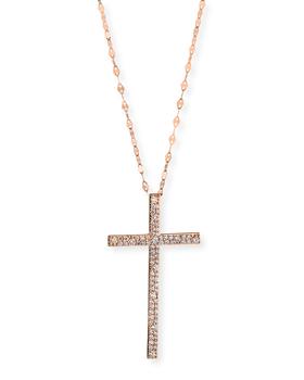 商品LANA | 14k Rose Gold Diamond Cross Pendant,商家Neiman Marcus,价格¥18468图片