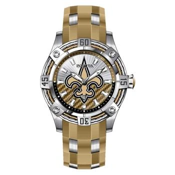 推荐Invicta Men's Quartz Watch - NFL New Orleans Saints Khaki and Silver Tone Dial | 42068商品